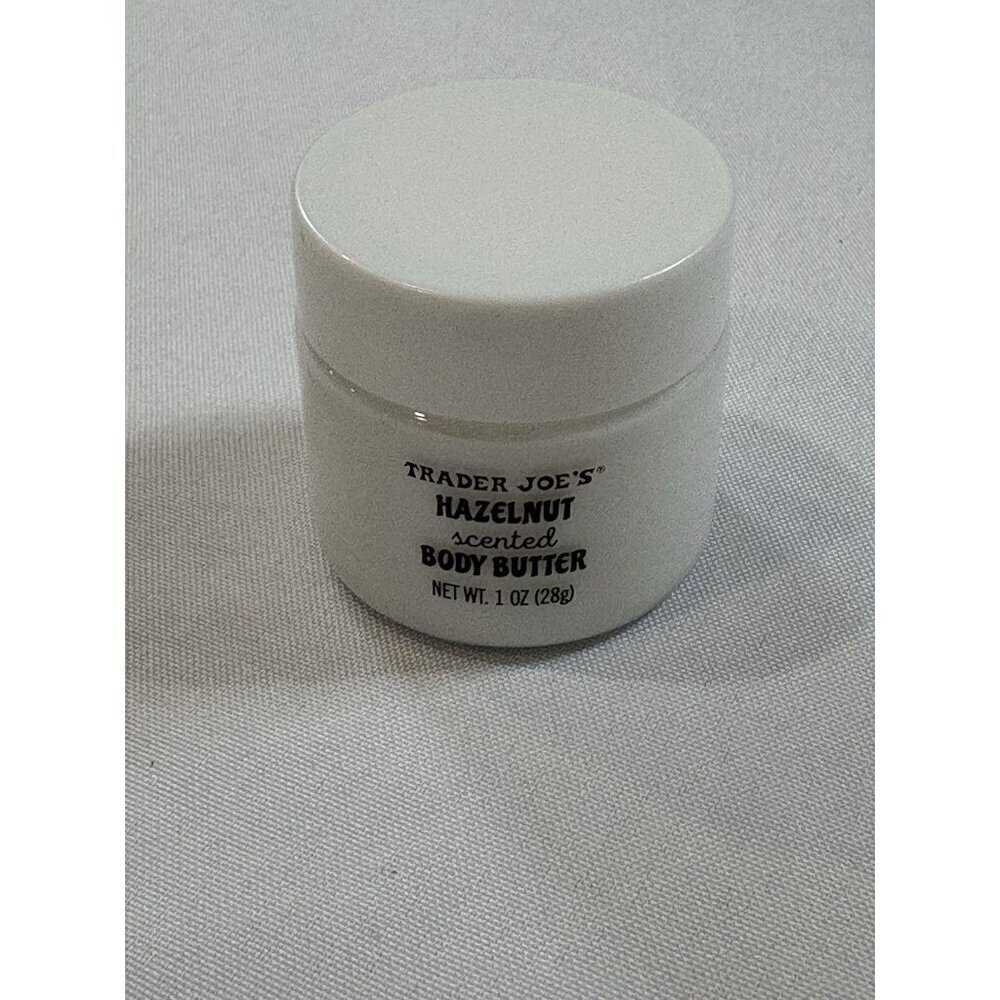 TRADER JOE'S HAZELNUT SCENTED BODY BUTTER 1 oz. (28 g) MOISTURIZES SKIN- TRAVEL